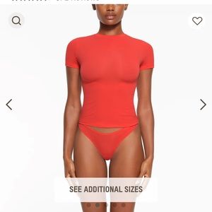 SKIMS FITS EVERYBODY SHIRT - POPPY